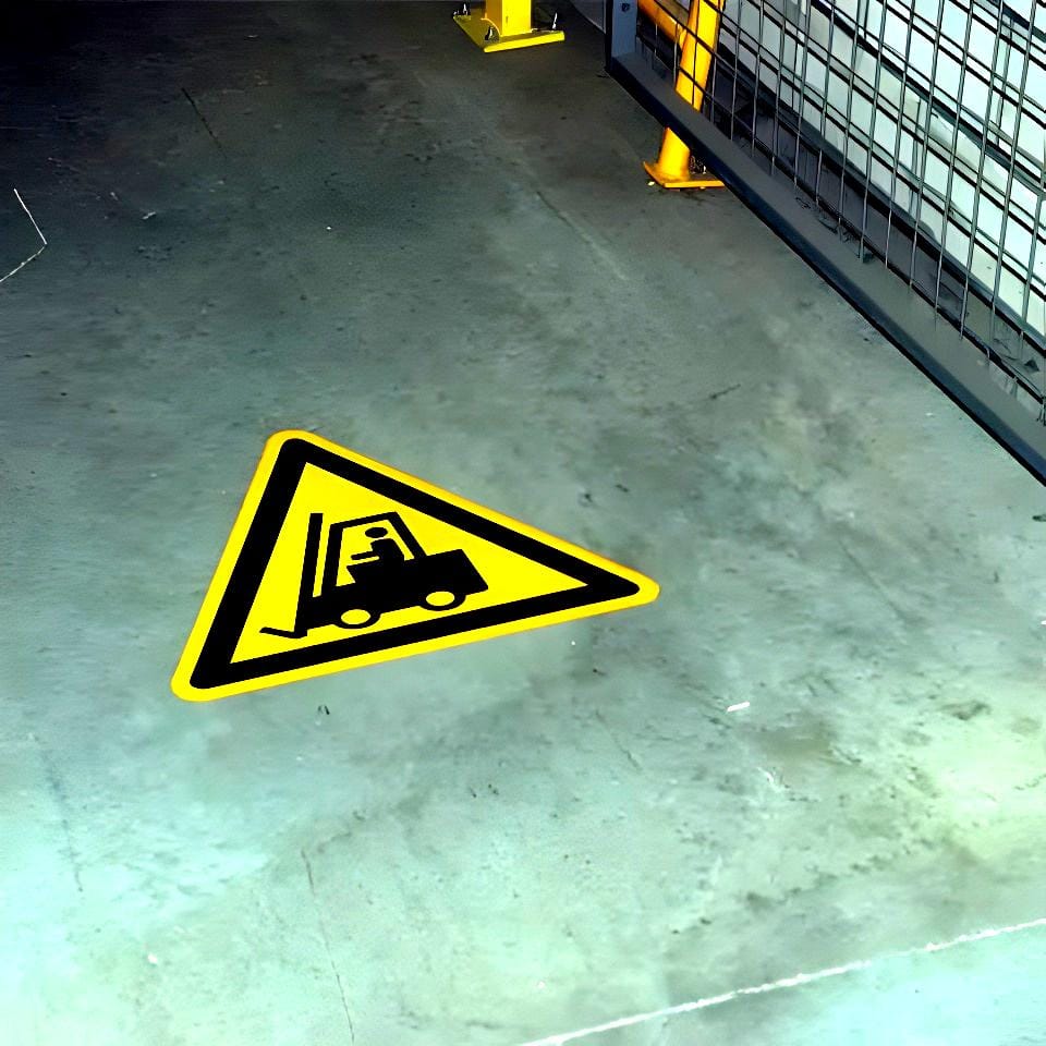 Oznakowanie podłogowe- Użyj nakrycia głowy,30cm - BY 369A0/3 - obrazek 2