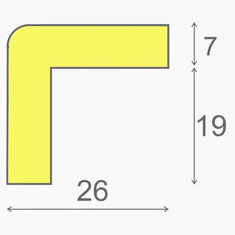 Ostrzegawczy i ochronny profil 7 (żółty/czarny), 5m - DP 10024 - obrazek 2