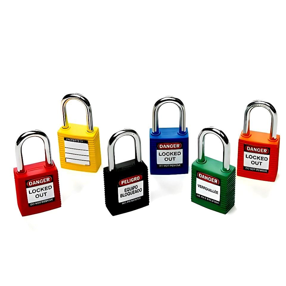 Kłódka nylonowa ze stalowym oczkiem 38mm - BY 0C891 - obrazek 2