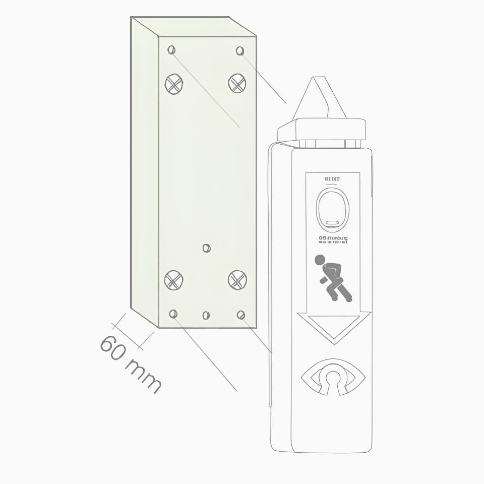 Dystans, 60 mm, fotoluminescencyjny - GH 901884 - obrazek 2