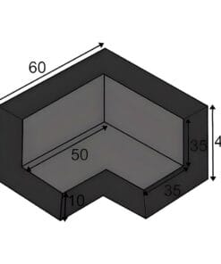 Alternative view of Łącznik rogowy dwuramienny do profilu 8 - DP 10814
