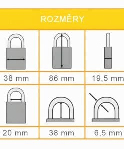 Alternative view of Kłódka nylonowa ze stalowym oczkiem 38mm - BY C6A46