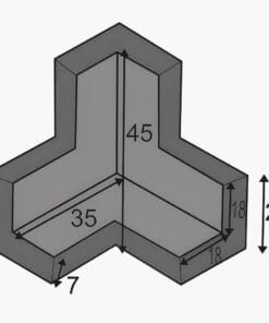 Alternative view of Łącznik rogowy trójramienny do profilu 7 - DP 10813