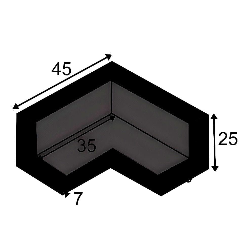 Łącznik rogowy dwuramienny do profilu 7 - DP 10812 - obrazek 2