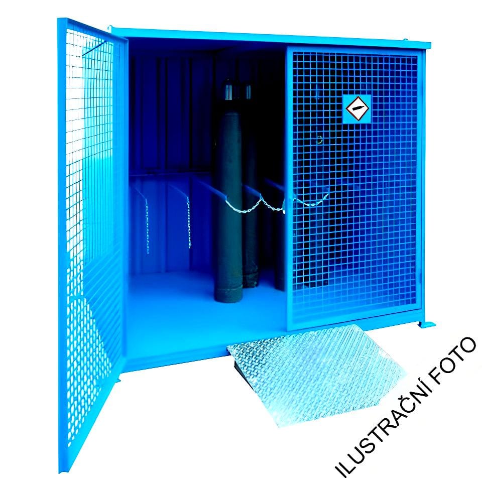 Klatka z podłogą do butli gazowych, zewnętrzna - C27-3135-B - obrazek 2