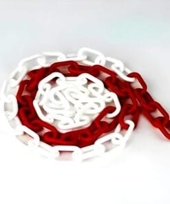 Alternative view of Łańcuch plastikowy 7,5mm, biało czerwony, 5m - CV 1560