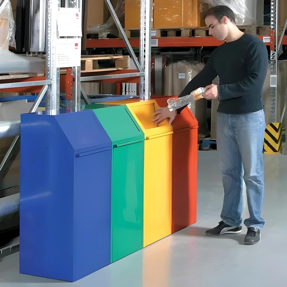 Metalowy kosz 70L żółty - PLN 5204 - obrazek 2