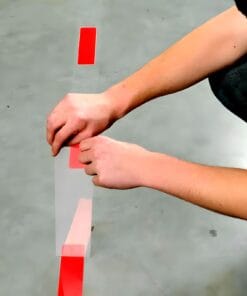 Alternative view of XP 150 - Bardzo wytrzymała taśma, linia przerywana, czerwona - BY 22B63