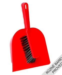 Czerwone szufelka i szczotka do sprzątania, idealne narzędzia do utrzymania porządku. Wykonane z trwałych materiałów, oferują efektywne czyszczenie różnych powierzchni. Doskonałe w codziennym użytkowaniu, wspierają działania związane z bezpieczeństwem pracy i ochroną środowiska.